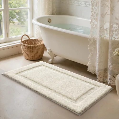 Miniatura 41 de LUMI Alfombras grandes y ultrasuaves para baño, antideslizantes con respaldo de goma, tapete de baño absorbente y lavable de secado rápido, alfombra