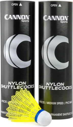 Miniatura 5 de Cannon Sports Volantes de bádminton – Pájaros de bádminton de nailon de velocidad media – Volantes de plástico duradero para bádminton en interiores