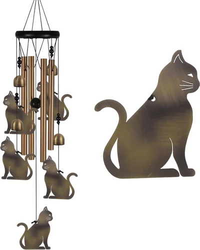 Miniatura 10 de Campanillas de viento de elefante al aire libre para decoración de interiores – Campana de viento romántica hecha a mano pura de 28 pulgadas