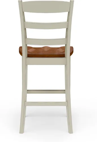 Miniatura 3 de Homestyles Monarch Taburete de bar de madera blanca antigua
