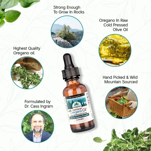 Miniatura 4 de PURELY WILD Extra Power - Gotas líquidas de aceite de orégano – Fórmula mediterránea cosechada silvestre del Dr. Cass Ingram – Vulgare de Origanum