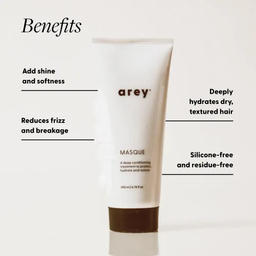 Miniatura 2 de Arey Masque Deep Conditioner & Hair Mask Hidratación profunda para cabello medio a grueso Reduce la rotura, doma el encrespamiento, restaura