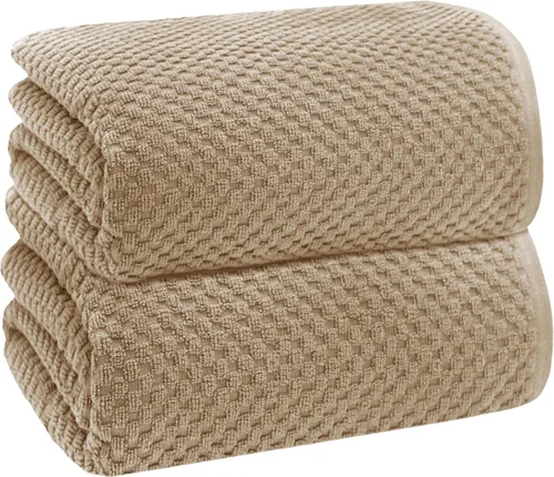 Miniatura 38 de COTTON CRAFT Sábanas de Baño con Tejido de Gofre - Juego de 2 Sábanas de Baño de Lujo Estilo Spa Europeo con Tejido de Gofre - Sábana de Baño de Gris