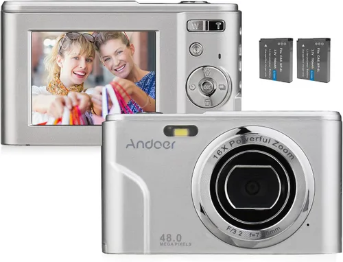 Miniatura 10 de Andoer Cámara de vídeo digital portátil de alta definición 1080P DV 16 MP con pantalla LCD de 2.7 pulgadas, zoom digital de 16x y batería incorporada