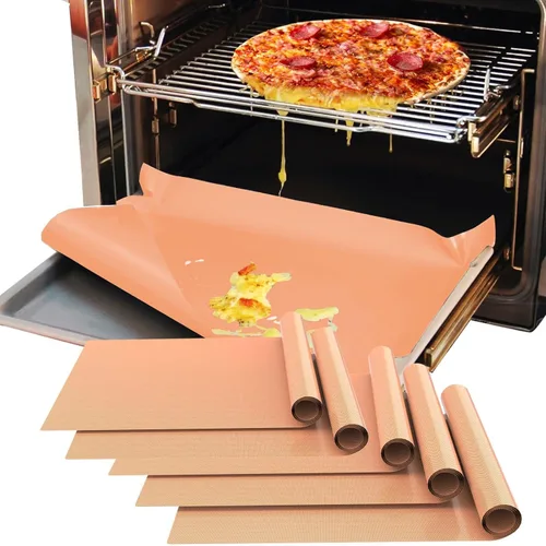 Miniatura 13 de Revestimientos para horno para la parte inferior del horno, 16 x 24 pulgadas de grosor, antiadherentes, antiadherentes, forros de horno Negro