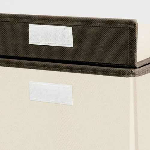 Miniatura 6 de mDesign Cesta dividida extragrande para ropa sucia con tapa extraíble, asas integradas, portátil y plegable para almacenamiento compacto, asas