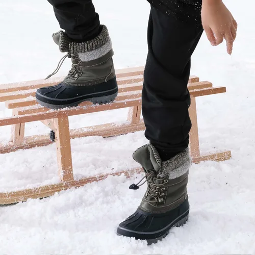 Miniatura 5 de DREAM PAIRS Botas de nieve, impermeables, con aislamiento, de invierno, para niño y niña