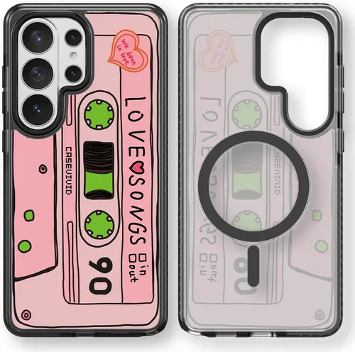 Miniatura 169 de Rosarnnah Funda compatible con Samsung Galaxy S24 Ultra, bonita estética, a la moda, divertida funda con estampado de gatito y gato, duradera a