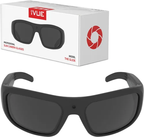iVue Glide 1080P HD Cámara de gafas de vídeo grabación deportiva anteojos de sol DVR, 30fps, 64GB de memoria