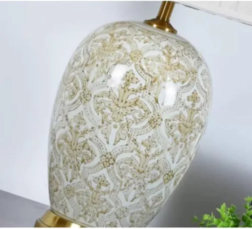 Miniatura 4 de Lamp for Desk Retro Ceramic Table Lamp Villa Living Room Large Side Table Corner Lamp Study Bedroom Bedside Lamp Desk Lamps for Home Office(Push