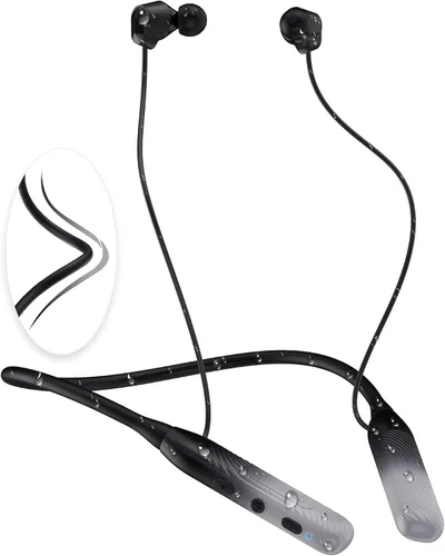 Miniatura 8 de JL&MI Neckband - Auriculares Bluetooth con batería extra de 1000 horas, con cancelación de ruido, 80 horas de reproducción, auriculares para correr