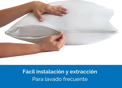 Miniatura 6 de Juego de 4 protectores de almohada AllerEase estándar/Queen - absorben la humedad, protección avanzada contra alergias, poliéster de alta calidad
