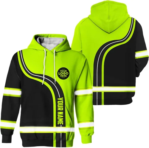 Miniatura 46 de Empresa, Equipo Uniforme Camisa de Alta Visibilidad para Hombres Camisa de Seguridad Logotipo Personalizado Nombre con Cintas Reflectantes AMZ02
