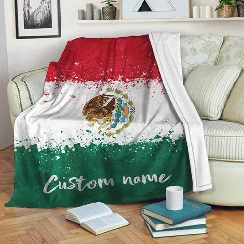 Miniatura 4 de Manta de México personalizada con nombre para hombres y mujeres, manta personalizada con bandera de México, manta de bandera mexicana, regalo