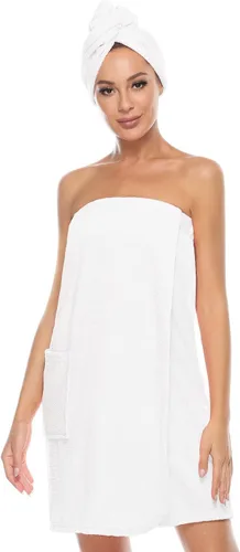 Miniatura 8 de Orrpally Bata de Envoltura de Ducha para Mujer, Toalla de Envoltura de Baño, Bata de Spa, Envoltura Corporal Ajustable