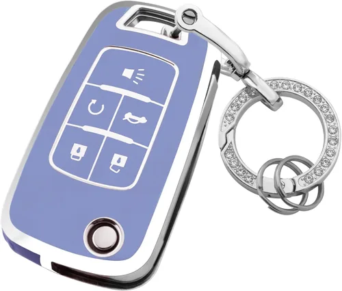 Miniatura 42 de XIYANG TRADE Funda para llavero Chevy con llavero, funda de TPU suave para llave de protección completa para Camaro Cruze Equinox Malibu Impala