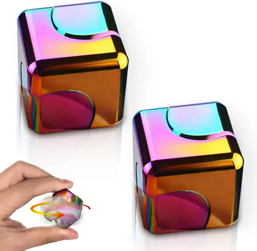 Miniatura 8 de 2 juguetes giratorios para adultos, cesta de Pascua para adolescentes, juguetes de escritorio de metal EDC geniales, juguetes de oficina, juguete