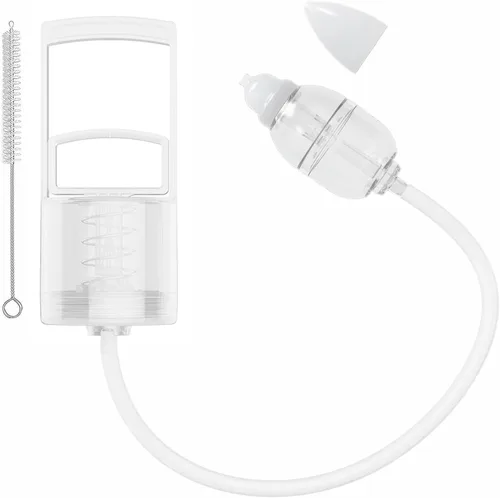 Aspirador nasal para bebé, chupón de nariz de bebé, chupón de moco con bomba de mano, aspirador nasal para bebé con puntas de silicona