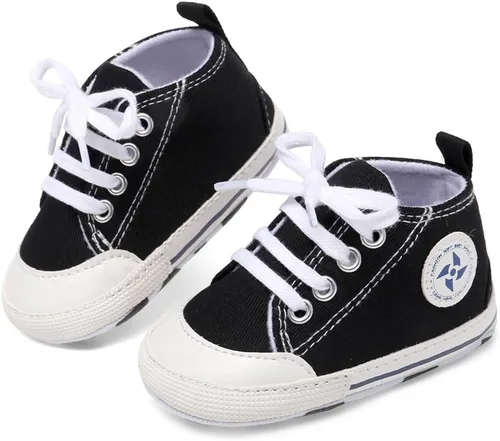Miniatura 4 de Zapatos deportivos de lona de lona para bebés y niñas, suela antideslizante suave, suela antideslizante