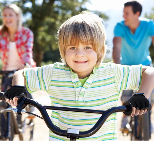 Miniatura 6 de Boao 3 pares de guantes de medio dedo para niños guantes de deporte antideslizantes de gel para niños Ciclismo de montar en bicicleta azul gris