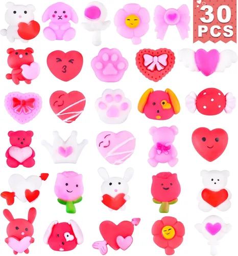 Miniatura 13 de 30 piezas de juguetes esponjosos Kawaii, juguetes blandos Mochi para niños, recuerdos de fiesta, mini juguetes esponjosos para aliviar el estrés