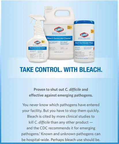 Miniatura 8 de Clorox Healthcare Bleach Toallitas germicidas, 6 x 5 pulgadas, recipiente de 150 unidades (el paquete puede variar)