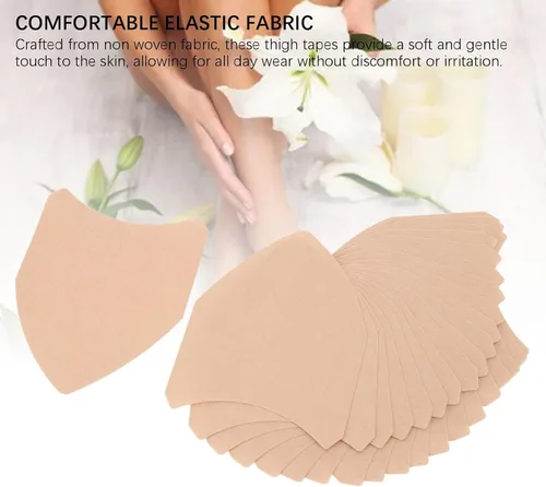 Miniatura 9 de 20 Pcs Thigh Inner Anti Chafing Sticker, V Shaped Skin Color Elastic Non Woven Fabric Self Adhesive Thigh Rubbing Prevention Friction Patches