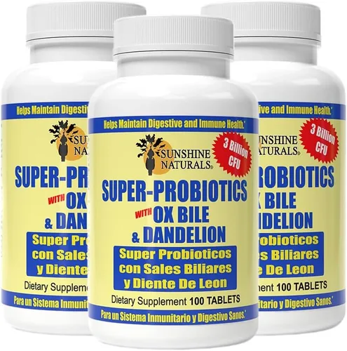Miniatura 8 de Sunshine Naturals Suplemento Super Probióticos. Mejora la Digestión. 100 Cápsulas