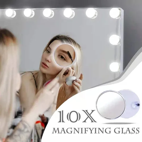 Miniatura 4 de Kottova Espejo de tocador con luces, espejo de maquillaje iluminado de 23 x 18.1 pulgadas con 15 bombillas LED regulables, espejo Hollywood