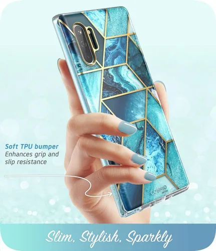 Miniatura 4 de i-Blason Cosmo Series - Funda diseñada para Galaxy Note 10 (versión 2019), diseño de mármol protector sin protector de pantalla integrado