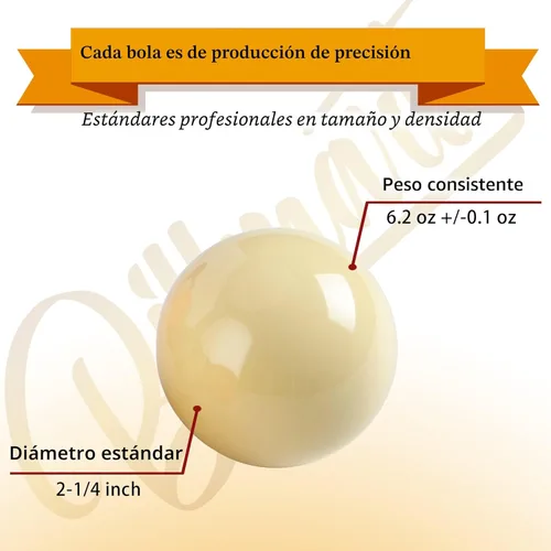 Miniatura 3 de Billmart Juego de 16 bolas de billar para mesa de billar Mármol Premium