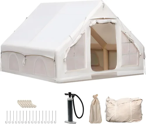 Miniatura 8 de Tienda de campaña inflable, glamping inflable para camping, 4 estaciones de agua y viento Oxford al aire libre inflable tienda de campaña