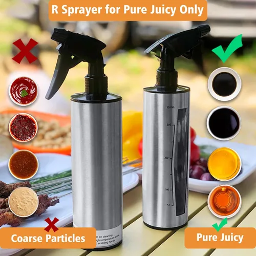 Miniatura 7 de Botella de spray para barbacoa e inyector de marinada para ahumado, botella pulverizadora de grado alimenticio 3 en 1 mejorada para ahumador