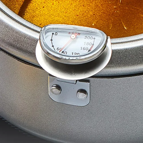 Miniatura 5 de Olla freidora, olla de papas fritas tempura sartén con termómetro (diámetro 8 pulgadas), 8 pulgadas