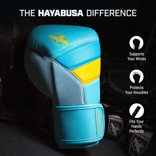 Miniatura 2 de Hayabusa T3 - Guantes de boxeo para hombre y mujer, protección de muñeca y nudillos, cierre de velcro doble X, soporte de muñeca con férulas