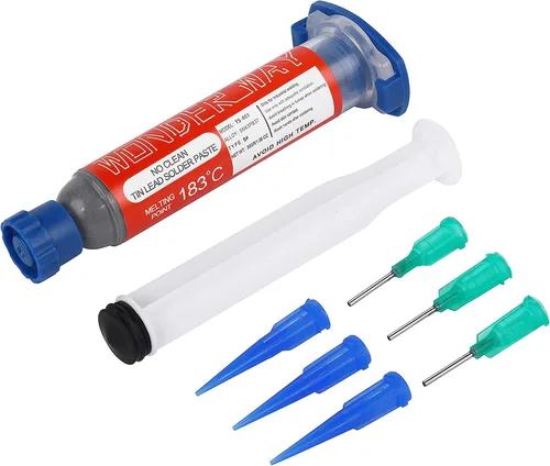 Miniatura 8 de Wonderway Sn63/Pb37 T4 Tin Lead Solder Pasta No Clean, 361.4 °F Punto de fusión (0.71 oz)
