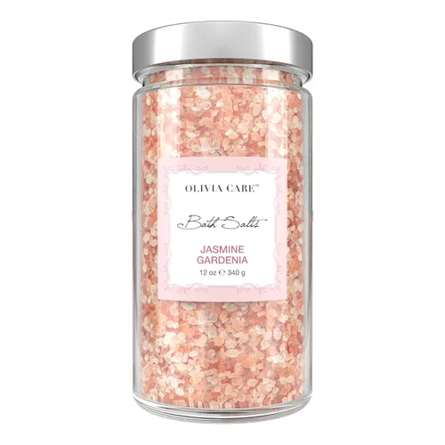 Miniatura 13 de OLIVIA CARE Paquete de 3 sales de baño combinadas por Apricot Fig, French Rose & Jasmine Gardenia – Alivia y relaja los músculos. Exfolia
