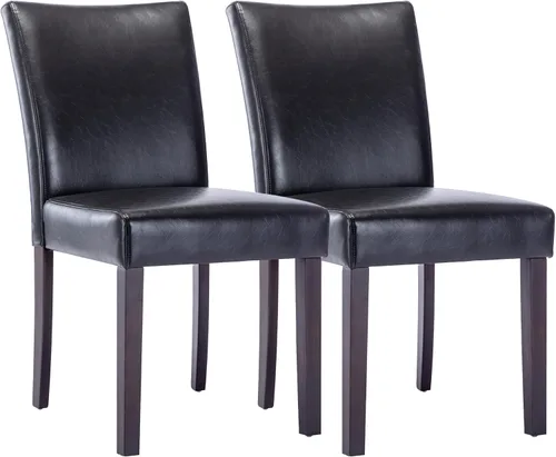 Miniatura 12 de Watson & Whitely Juego de 6 Sillas de Comedor Tapizadas, Sillas de Comedor de Tela sin Brazos con Patas de Madera Maciza y Respaldo para Cocina