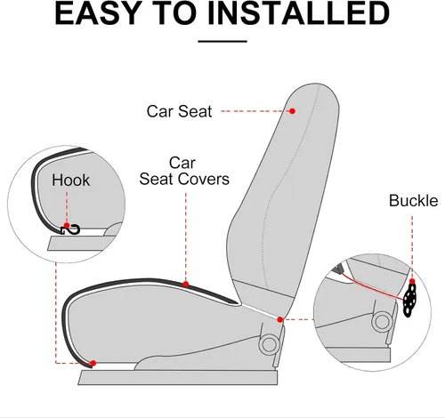 Miniatura 7 de surpassme - Fundas de asiento delantero y trasero de automóvil, universales, accesorios de automóvil, fundas con bolsillos de almacenamiento