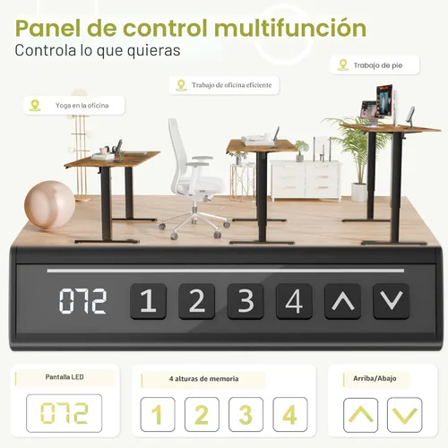 Miniatura 3 de Furmax Escritorio eléctrico de pie de 45 x 24 pulgadas, escritorio de pie para sentarse, altura ajustable, escritorio de oficina en casa con memoria