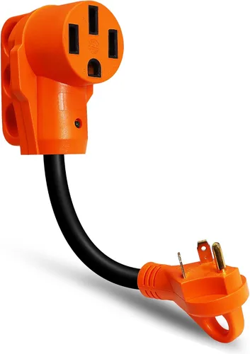 Miniatura 10 de True Mods 30A 125V a 30A 125V Adaptador de energía para RV, Cable de enchufe [NEMA L5-30R 3 puntas hembra a TT-30P 3 pines macho]