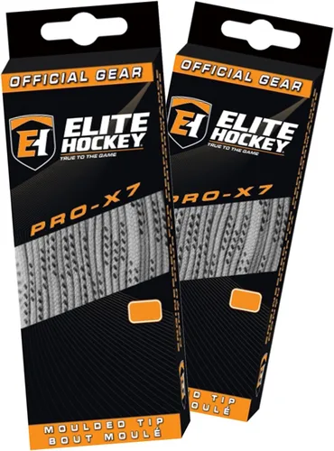 Miniatura 9 de Elite Hockey Pro X7 - Juego de 2 pares de cordones anchos de algodón para patinaje de hockey