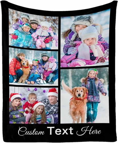 MyPupSocks Manta personalizada para niños, regalos para aniversario, Navidad, cumpleaños, manta personalizada con imagen para abuelo, abuela, P19