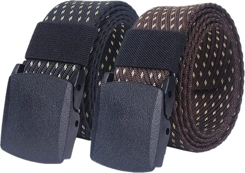 Miniatura 13 de Cinturones para hombres trenzados, cinturones para hombres y mujeres, de lona de nailon, transpirable, militar, de liberación rápida, cinturón