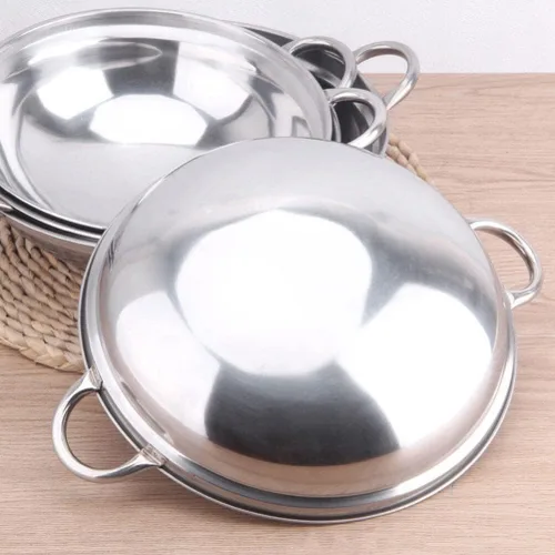 Miniatura 2 de 1 juego de cubierta estufa de alcohol olla de mariscos olla de acero inoxidable para saltear olla coreana olla de paella olla para freír sartenes