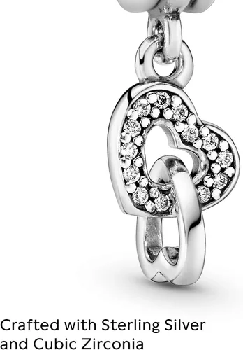 Miniatura 3 de PANDORA Dije de circonita cúbica de amor entrelazado en plata de ley, Metal, Circonita Cúbica
