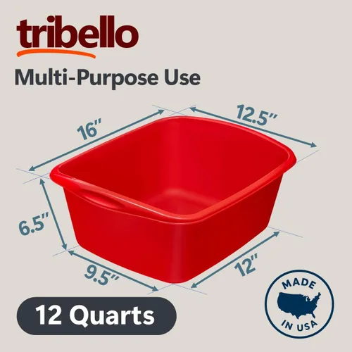 Miniatura 2 de Tribello Paquete de 2 Recipientes para Fregadero de Cocina, Recipiente de Plástico para Lavar Platos y Baño de Pies para Remojar los Pies, Cubo