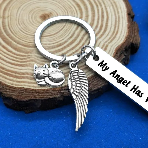 Miniatura 3 de Dabihu Llavero de regalo conmemorativo para mascotas, joyería de condolencias con bigotes en memoria de gatos, regalo de condolencias para amantes