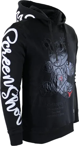 Miniatura 2 de SCREENSHOT Sudadera urbana de forro polar para hombre, diseño de dibujos animados de animación, parche bordado de gel