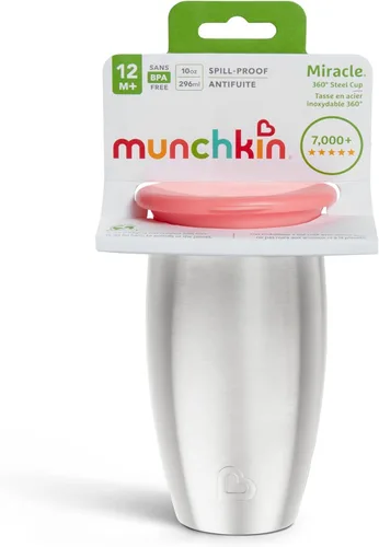 Miniatura 3 de Munchkin Miracle Stainless Steel 360 - Vaso para sorber (rosa/morado)